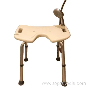 Bathtub Stool Seat Adjustable Shower Chair Shower Commode Chair for Elderly, Senior, Handicap & Disabled